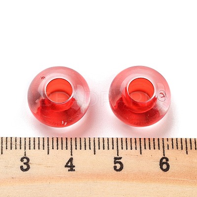 Transparent Acrylic European Beads TACR-P009-C01-01-1