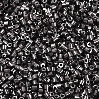 Electroplate Glass Cylinder Beads SEED-Q036-01A-B03-1