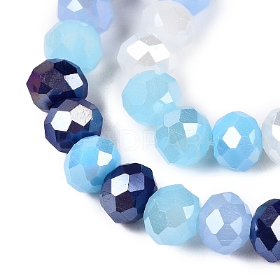 Electroplate Glass Beads Strands GLAA-T023-C16-04-1