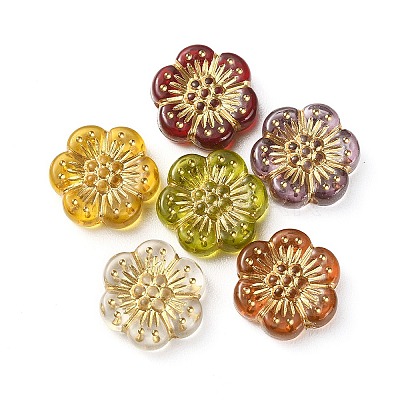 Plating Acrylic Beads PACR-YW0001-09-1