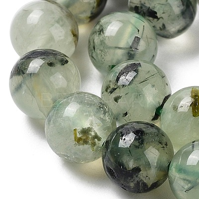 Natural Prehnite Beads Strands G-P322-48-6mm-01-1