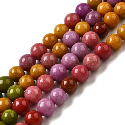 Dyed Natural Malaysia Jade Beads Strands X-G-G021-02A-17-1