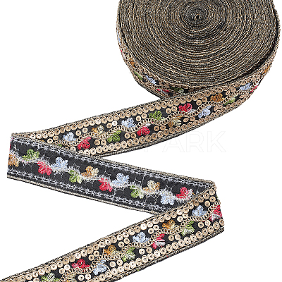 Polyester Embroidery Paillette Ribbon OCOR-WH20003-39A-1