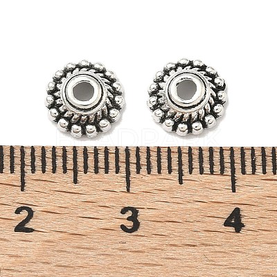 Tibetan Style Alloy Bead Caps X-LF1235Y-NF-1