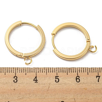 201 Stainless Steel Huggie Hoop Earrings Findings STAS-A167-01H-G-1