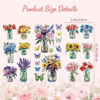 3 Sheets 3 Styles PVC Waterproof Decorative Stickers DIY-WH0404-067-1