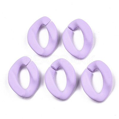 Opaque Spray Painted Acrylic Linking Rings X-OACR-S036-001A-I15-1