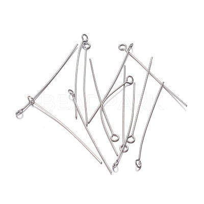 Tarnish Resistant 304 Stainless Steel Eye Pins STAS-O105-01P-0.6x40mm-1