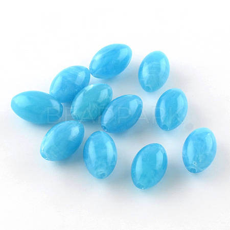 Oval Imitation Gemstone Acrylic Beads OACR-R026-14-1