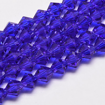 Imitate Austrian Crystal Bicone Glass Beads Strands GLAA-F029-3x3mm-06-1
