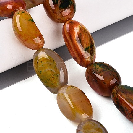 Natural Multi-Color Agate Beads Strands G-Q606-74-1