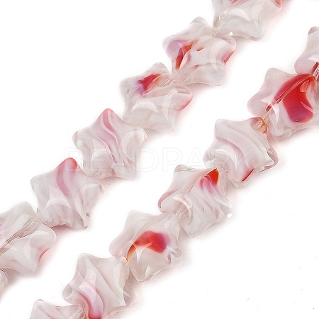 Handmade Millefiori Glass Beads Strands LAMP-H067-01B-1