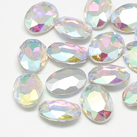 Pointed Back Glass Rhinestone Cabochons RGLA-T080-8x10mm-05-1