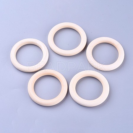 Unfinished Wood Linking Rings X-WOOD-F002-01-70mm-1