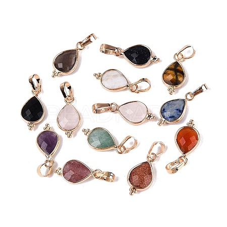 Natural & Synthetic Mixed Stone Pendants G-Q606-30KCG-1