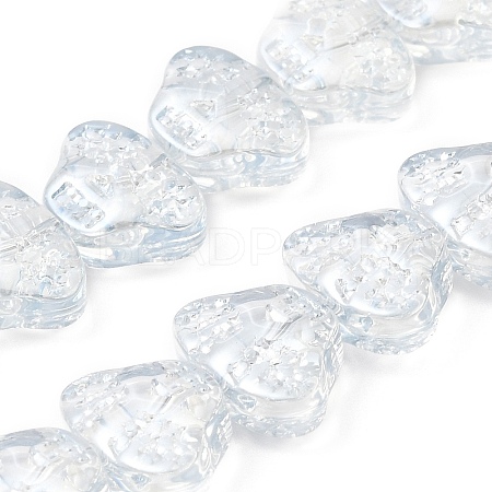 Transparent Electroplate Glass Beads Strands EGLA-F158-PL03-A-1