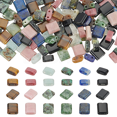 120Pcs 12 Styles Natural Mixed Gemstone Beads G-WR0001-05-1