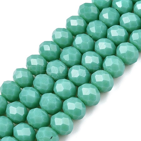 Opaque Solid Color Imitation Jade Glass Beads Strands EGLA-A044-P6mm-D31-1