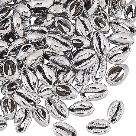 100Pcs Electroplated Natural Cowrie Shell Beads BSHE-LT0001-05B-1