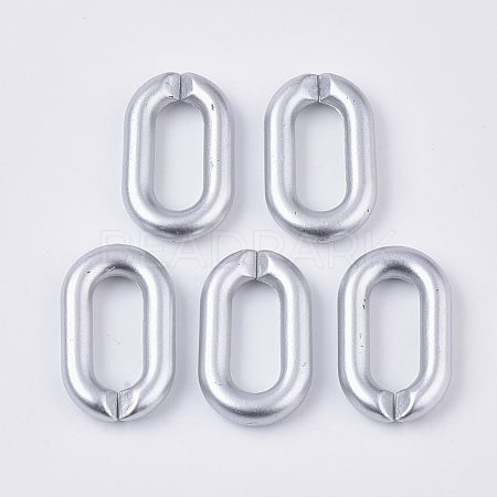 Matte Style Spray Painted Acrylic Linking Rings ACRP-S676-007-1
