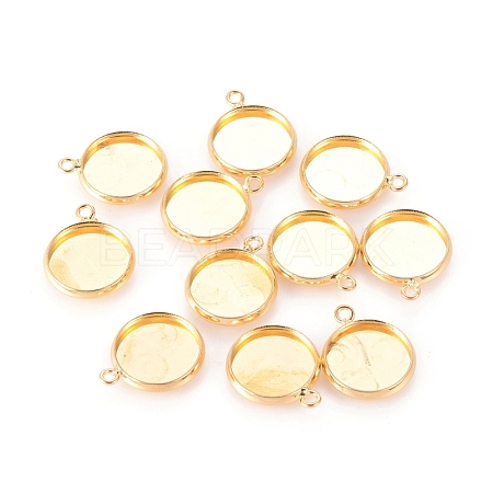 Brass Pendant Cabochon Settings KK-B534-D-G-1