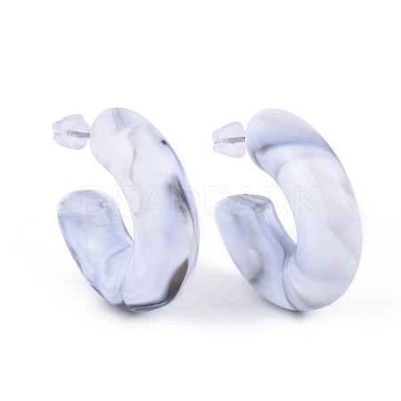 Acrylic Stud Earrings EJEW-JE03484-02-1