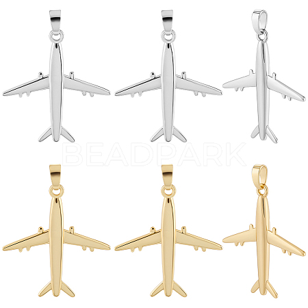 12Pcs 2 Colors Brass Pendants KK-BBC0019-89-1