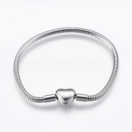 Tarnish Resistant 304 Stainless Steel European Style Chains Bracelet Making X-STAS-E428-10B-P-1