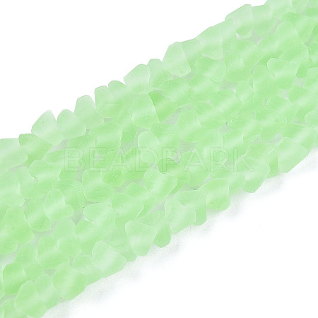 Frosted Transparent Glass Beads X1-GLAA-N016-4mm-07-1