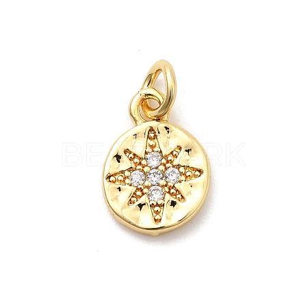 Brass Micro Pave Cubic Zirconia Pendants KK-Z135-05G-04-1