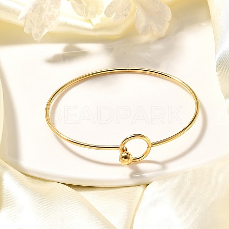 304 Stainless Steel Bangle X-BJEW-H530-01G-1