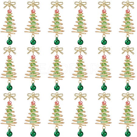 20Pcs Glass & Alloy Pendants FIND-SC0020-37-1