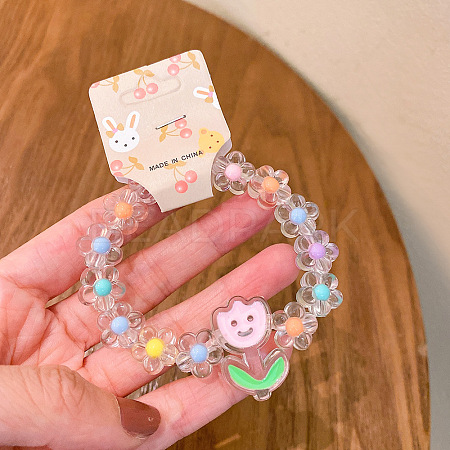 Adorable Pastel Acrylic Beaded Stretch Bracelets for Girl FS-WGCE8BF-11-1