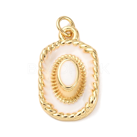 Brass Enamel Pendants KK-K408-66G-06-1