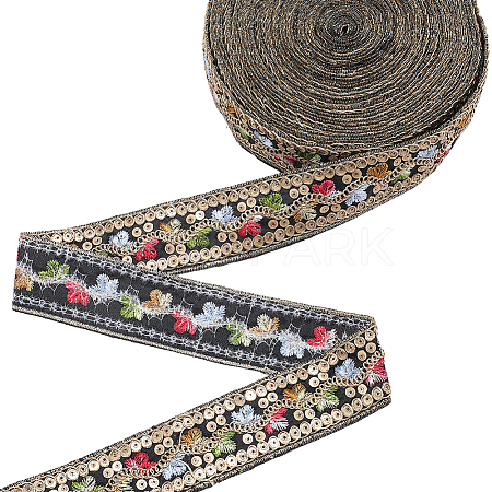 Polyester Embroidery Paillette Ribbon OCOR-WH20003-39A-1