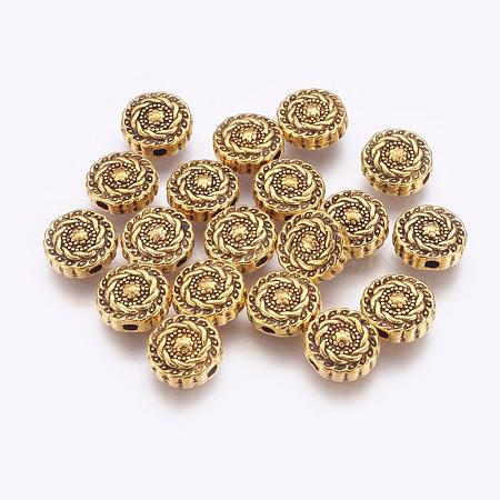 Tibetan Style Alloy Beads TIBEB-R022-AG-LF-1