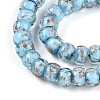 Luminous Handmade Gold Foil Glass Beads Strands FOIL-N029-02A-04-4