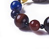 Natural & Synthetic Gemstone Beaded Stretch Bracelets BJEW-G613-03A-2