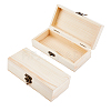 Rectangle Unfinished Wood Craft Storage Boxes CON-WH0095-57-1