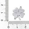 Saint Patrick's Day 304 Stainless Steel Shamrock Connector Charms STAS-Z183-04P-3