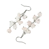 4 Pairs 4 Styles Natural Mixed Stone & Synthetic Turquoise Dangle Earrings for Women EJEW-TA00553-6