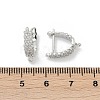 Brass with Cubic Zirconia Stud Earring Findings KK-Q051-02P-3