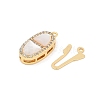Brass Micro Pave Clear Cubic Zirconia Box Clasps LS-KK-U051-01G-04-2