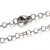 Tarnish Resistant 304 Stainless Steel Cable Chain Necklaces NJEW-N0046-02P-1