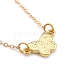 Brass Pendant Necklaces & Paperclip Chain Necklaces Sets NJEW-JN03022-8
