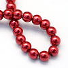 Baking Painted Pearlized Glass Pearl Round Bead Strands X-HY-Q003-6mm-51-4