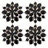 4Pcs Brass Micro Pave Cubic Zirconia Buttons DIY-FG0007-82E-1