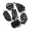 Natural Black Tourmaline Pendants G-F739-01P-2