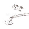 304 Stainless Steel Jewelry Sets SJEW-D094-46P-2