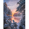 DIY Rectangle Forest Snow Scenery Theme Diamond Painting Kits PW-WG20335-01-1